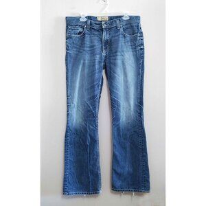 BKE Fulton Bootcut Jeans Men 36x34 Distressed Denim Western Style Rodeo